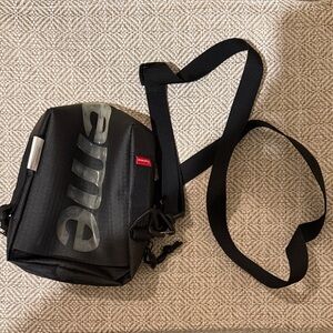 Supreme Black and Gray Belt Bag